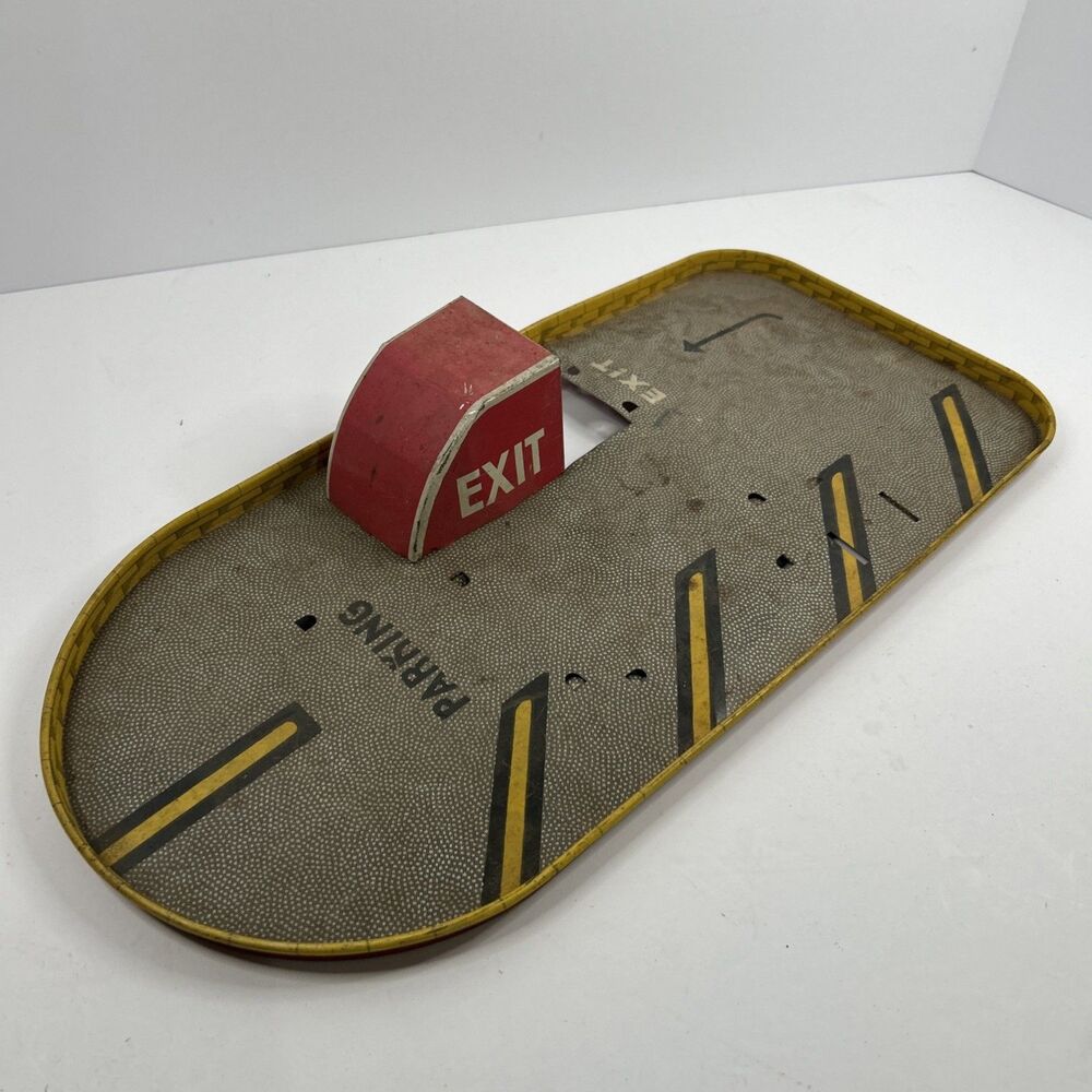 Vintage 1950s Marx Sky-View Parking Service Center Tin Litho Roof Deck Part Only
